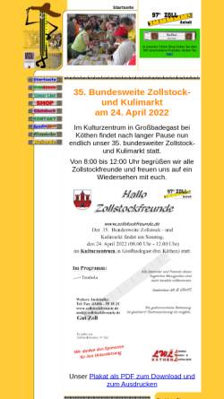 Vorschau der mobilen Webseite www.zollstockfreunde.de, Zollstockfreunde 97 Zoll Anhalt
