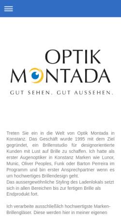 Vorschau der mobilen Webseite www.optik-montada.de, Optik Montada
