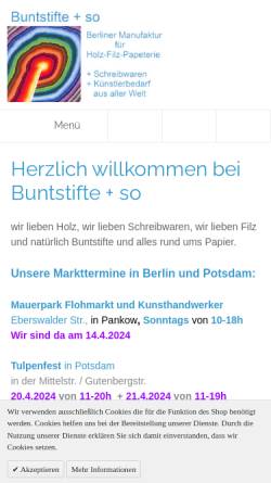 Vorschau der mobilen Webseite www.buntstifte-und-so.de, Buntstifte und so, Thora Wietrek