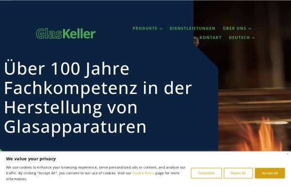 Vorschau von www.glaskeller.ch, Ernst Keller & Co. AG