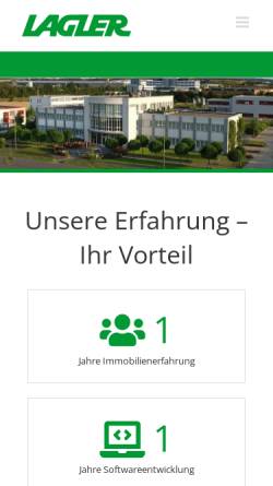 Vorschau der mobilen Webseite www.lagler.de, Gastroimmobilien - Lagler Spezial-Software GmbH