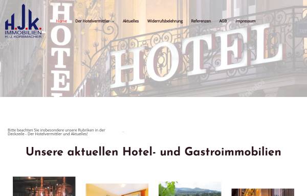 Vorschau von www.der-hotelvermittler.de, HJK Hotelmanagement