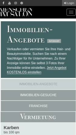Vorschau der mobilen Webseite www.friseurimmobilienagent.de, Friseurimmobilienagent - Inh. Knuth Arndt