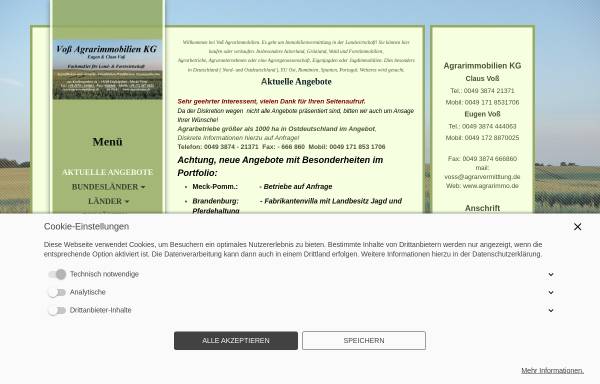Vorschau von www.agrarimmo.de, Voß Agrarimmobilien KG
