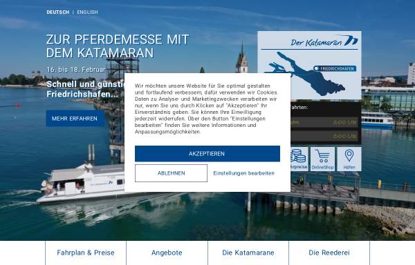 Vorschau von www.der-katamaran.de, Bodensee Katamaran