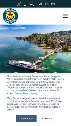 Vorschau der mobilen Webseite www.urh.ch, Schweizerische Schiffahrtsgesellschaft Untersee und Rhein