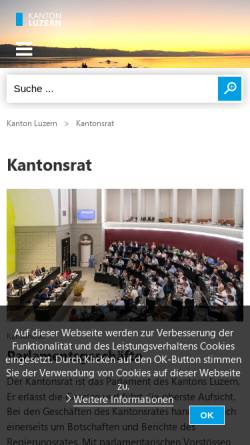 Vorschau der mobilen Webseite www.lu.ch, Grosser Rat