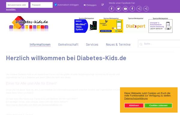 Vorschau von www.diabetes-kids.de, Diabetes-Kids