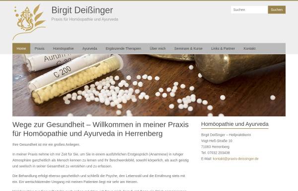Vorschau von praxis-deissinger.de, Birgit Deißinger - Praxis für Klassische Homöopathie