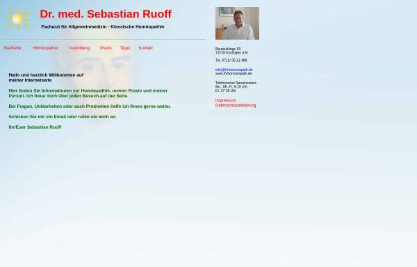 Vorschau von www.ihrhomoeopath.de, Dr. med Sebastian Ruoff
