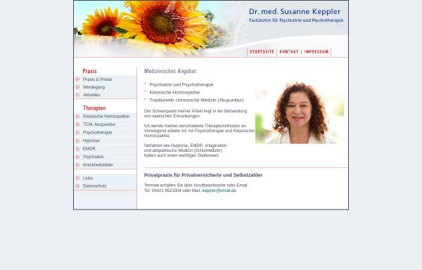 Vorschau von www.therapie-keppler.de, Dr. Susanne Keppler