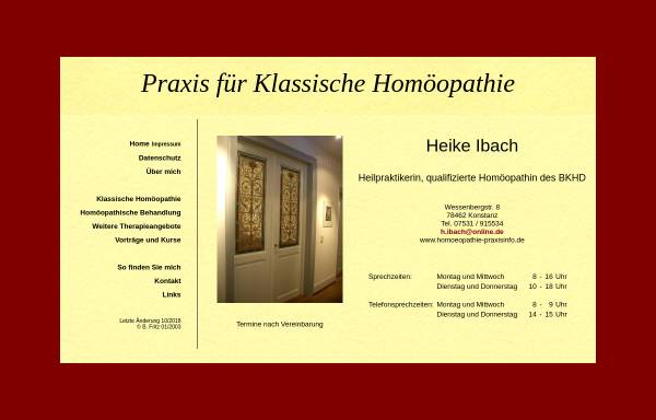 Vorschau von www.homoeopathie-praxisinfo.de, Heike Ibach