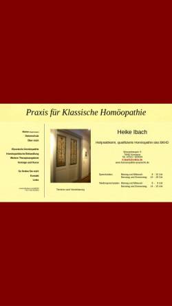 Vorschau der mobilen Webseite www.homoeopathie-praxisinfo.de, Heike Ibach