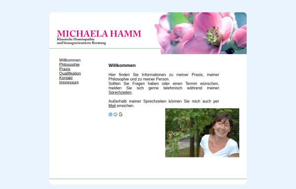 Vorschau von michaelahamm.de, Michaela Hamm - Klassische Homöopathie