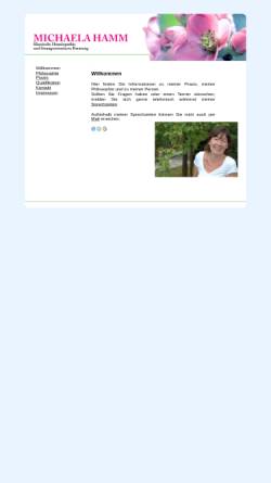 Vorschau der mobilen Webseite michaelahamm.de, Michaela Hamm - Klassische Homöopathie