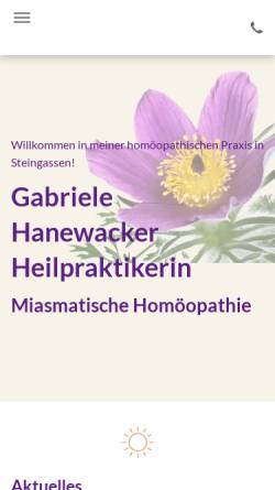 Vorschau der mobilen Webseite homoeopathie-erding.de, Praxis für Miasmatische Homöopathie