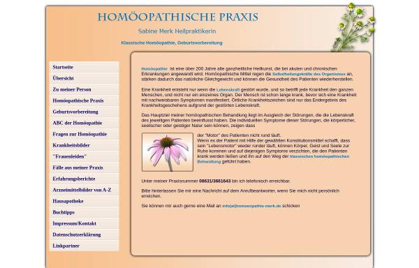 Vorschau von homoeopathie-merk.de, Sabine Merk