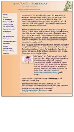 Vorschau der mobilen Webseite homoeopathie-merk.de, Sabine Merk