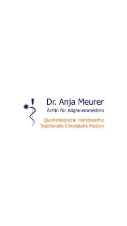 Vorschau der mobilen Webseite www.praxisdrmeurer.de, Dr. med. Anja Meurer