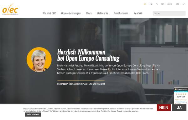 Vorschau von www.open-europe-consulting.eu, Open Europe Consulting - Inh. Andrea Mewaldt