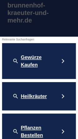Vorschau der mobilen Webseite www.brunnenhof-kraeuter-und-mehr.de, Brunnenhof