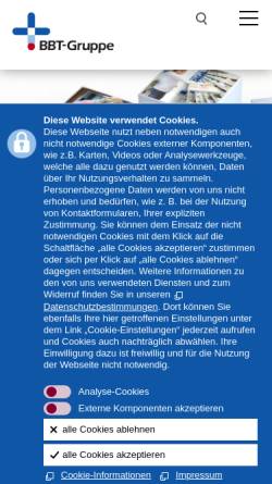 Vorschau der mobilen Webseite www.bb-trier.de, Barmherzige Brüder Trier e. V.