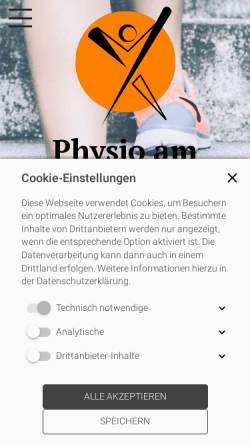 Vorschau der mobilen Webseite www.physioambrand.de, Physio am Brand