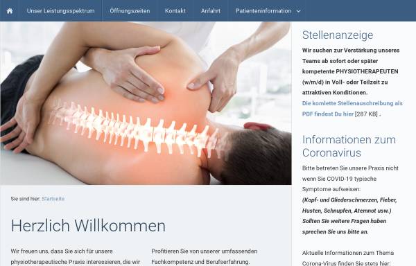 Vorschau von www.physiotherapie-maxdorf.de, Praxis für Physiotherapie Reinländer und Reinhold