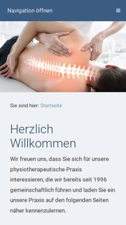Vorschau der mobilen Webseite www.physiotherapie-maxdorf.de, Praxis für Physiotherapie Reinländer und Reinhold