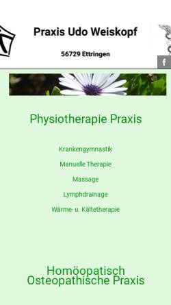 Vorschau der mobilen Webseite www.praxis-weiskopf.de, Praxis Udo Weiskopf