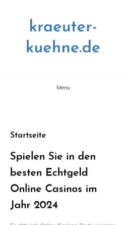Vorschau der mobilen Webseite www.kraeuter-kuehne.de, Kräuter Kühne