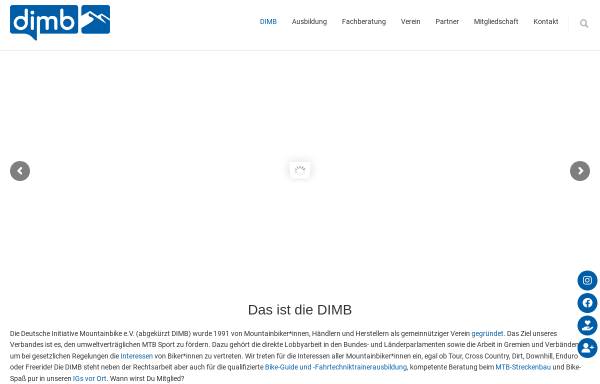 Vorschau von www.dimb.de, Deutsche Initiative Mountain Bike DIMB