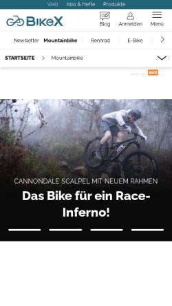 Vorschau der mobilen Webseite www.mountainbike-magazin.de, Mountainbike