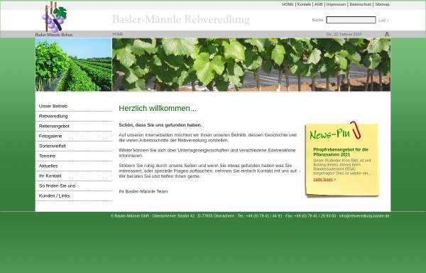 Vorschau von www.basler-maennle-reben.de, Basler-Männle GbR