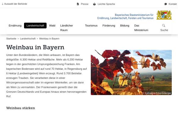 Vorschau von www.landwirtschaft.bayern.de, Bayerisches Staatsministerium für Landwirtschaft und Forsten
