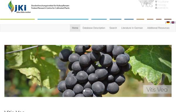 Vorschau von www.vitis-vea.de, Vitis-Vea Datenbank