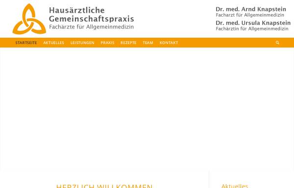 Vorschau von www.hausarzt-sha.de, Dr. med. Arnd und Ursula Knapstein