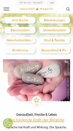 Vorschau der mobilen Webseite www.naturheilmagazin.de, Dr. med. Winfiried Karduck
