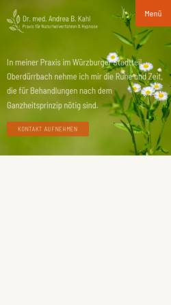 Vorschau der mobilen Webseite www.naturheilaerztin.de, Dr. med. Andrea Kahl