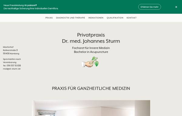 Vorschau von www.dr-sturm.de, Dr. med. Johannes Sturm