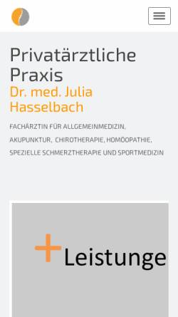 Vorschau der mobilen Webseite www.ganzheitliche-medizin-frankfurt.de, Dr. med. Julia Hasselbach