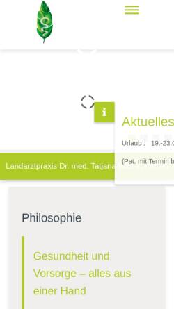 Vorschau der mobilen Webseite www.arztpraxis-pausin.de, Landarztpraxis Pausin