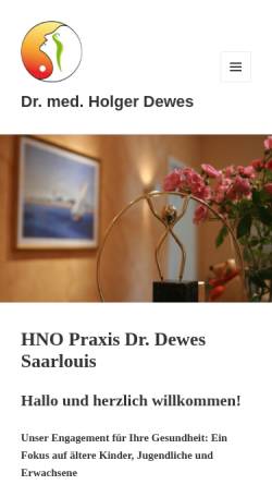 Vorschau der mobilen Webseite www.drdewes.de, Dr. med. Holger Deves