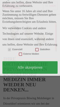 Vorschau der mobilen Webseite www.boewing-molsberger.de, Ärztegemeinschaft Böwing-Molsberger