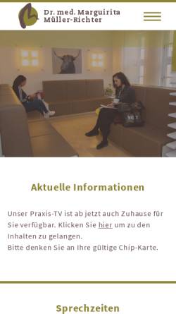 Vorschau der mobilen Webseite www.praxis-mueller-richter.de, Dr. Marguirita Krah