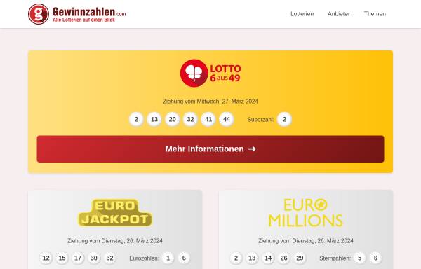 Vorschau von www.lottozahlen-check.de, Christine Lucas
