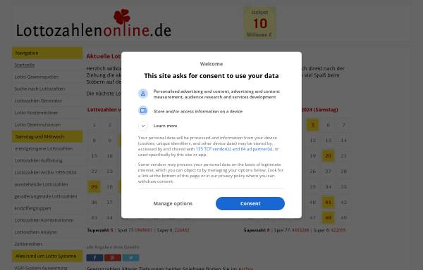 Vorschau von www.lottozahlenonline.de, Gustav Zygmund