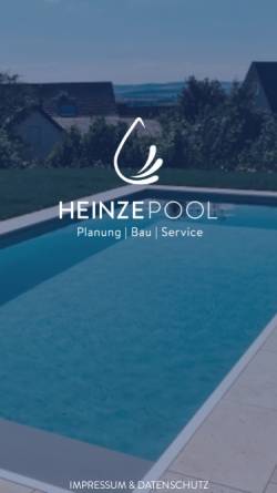 Vorschau der mobilen Webseite www.heinze-pool.de, Heinze Sun GmbH