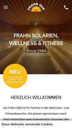 Vorschau der mobilen Webseite www.frahn.com, K.H. Frahn Sauna- und Solarien- Vertrieb