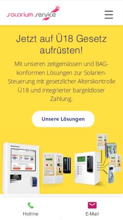 Vorschau der mobilen Webseite www.solarium-service.ch, MB Solarium Service AG